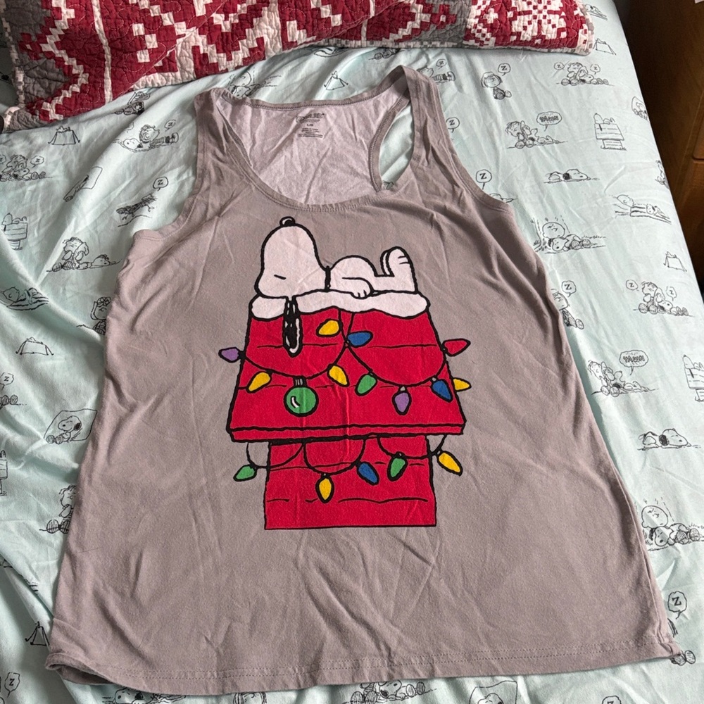 Snoopy Peanuts Charlie Brown Festive Christmas Tank Top